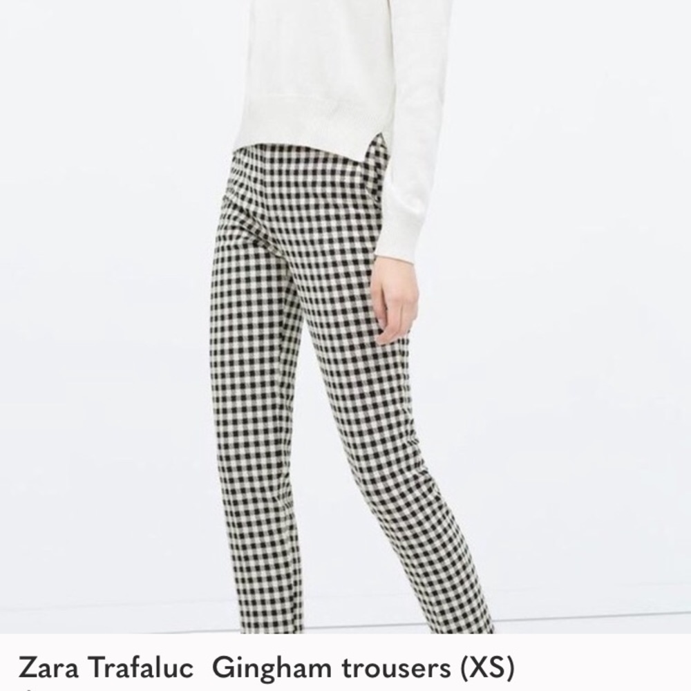 Zara trafaluc high waist navy pants